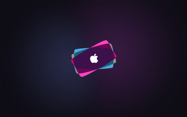 Apple logo purple blue pink free wallpaper - medium preview image