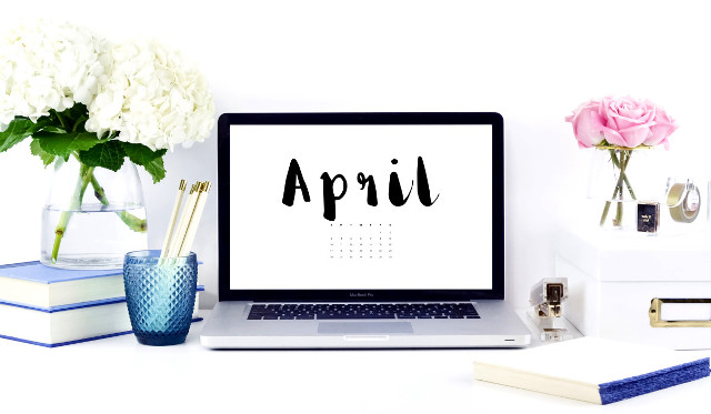 Laptop desk vase flowers book free wallpaper - medium preview image