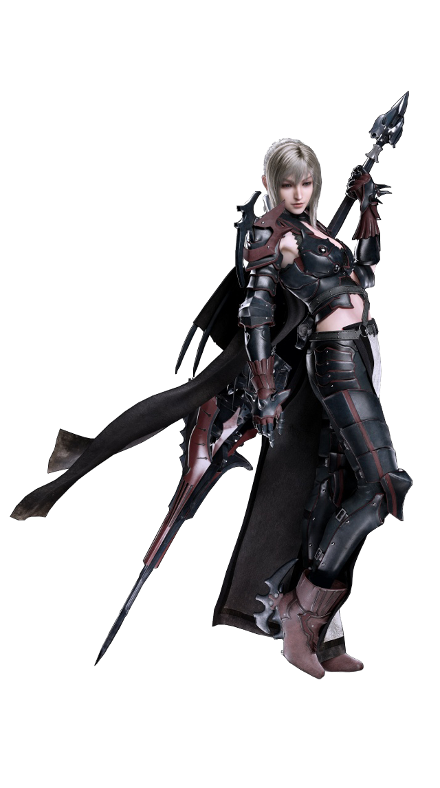 Woman black outfit holding sword free wallpaper - medium preview image