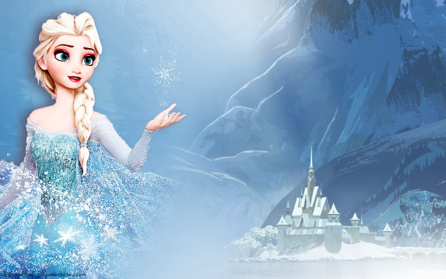 Frozen princess castle snowflakes background #3 free wallpaper - medium preview image