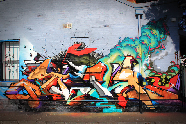 Graffiti wall building door window free wallpaper - medium preview image