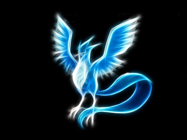 Blue bird white wings hologram free wallpaper - medium preview image