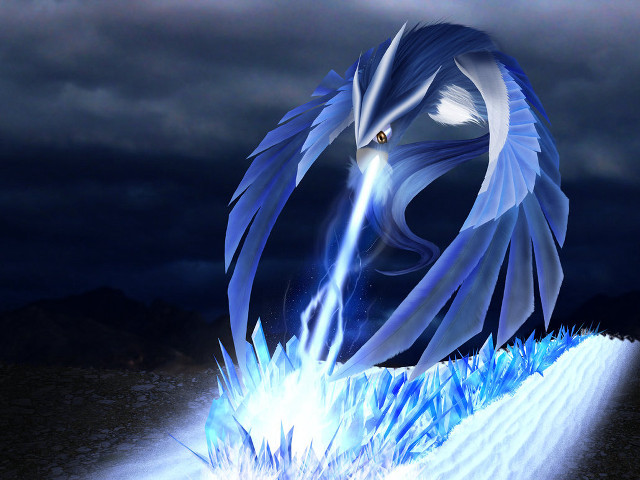 Blue bird cloudy sky fire free wallpaper - medium preview image