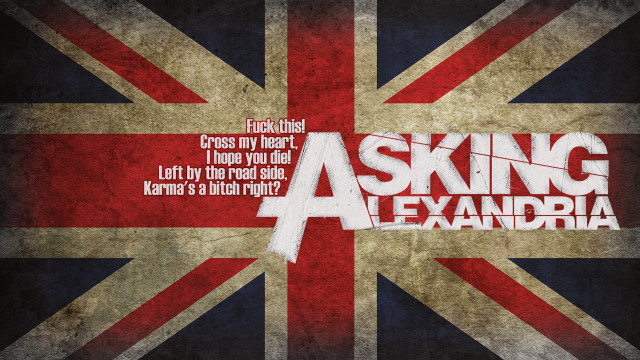 British flag asking alexandria white free wallpaper - medium preview image