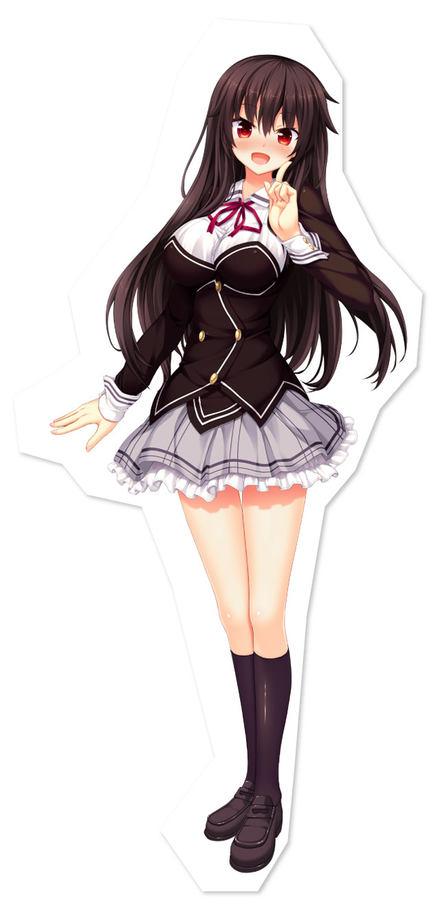 Girl black jacket skirt bow free wallpaper - medium preview image