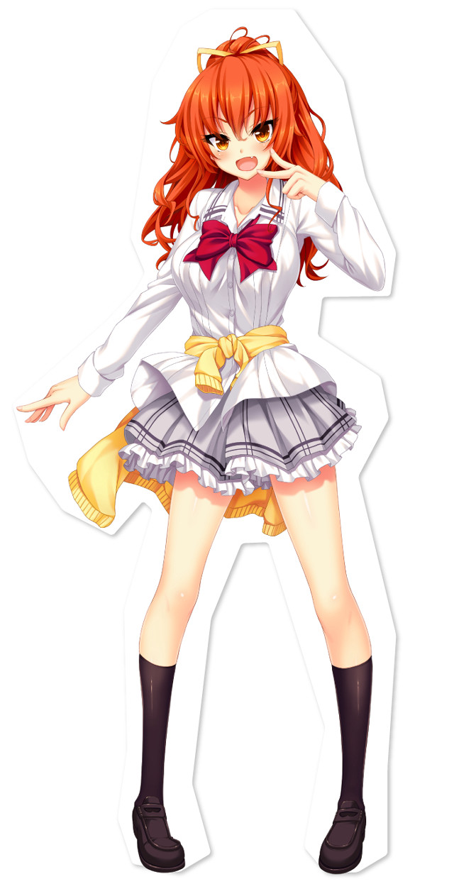 Alice prin hologram schoolgirl orange free wallpaper - medium preview image