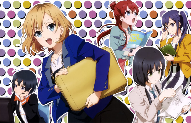 Group people book briefcase polka free wallpaper - medium preview image