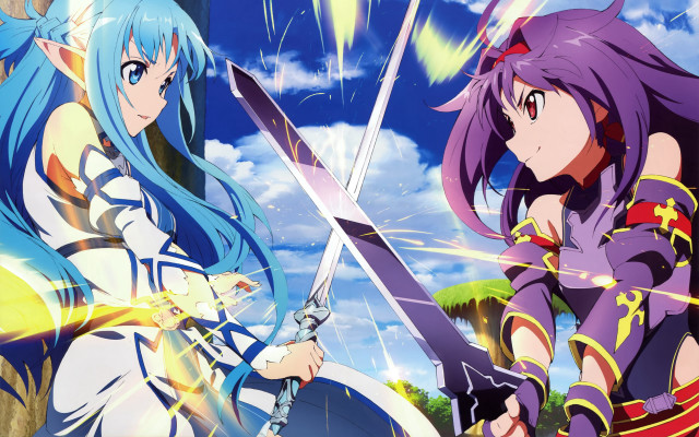 Anime characters swords blue sky #3 free wallpaper - medium preview image