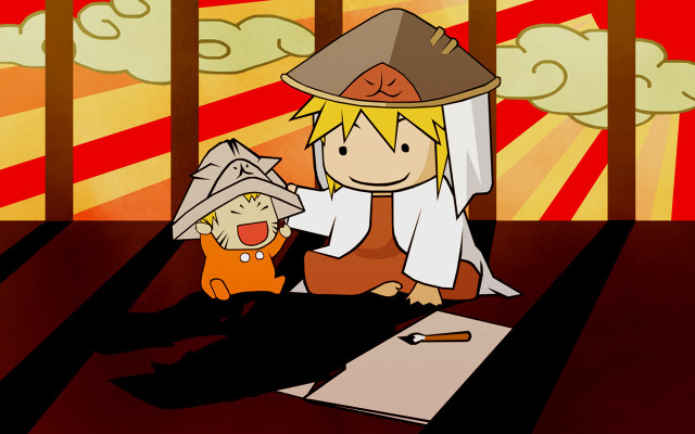 Cartoon man hat cat table free wallpaper - medium preview image