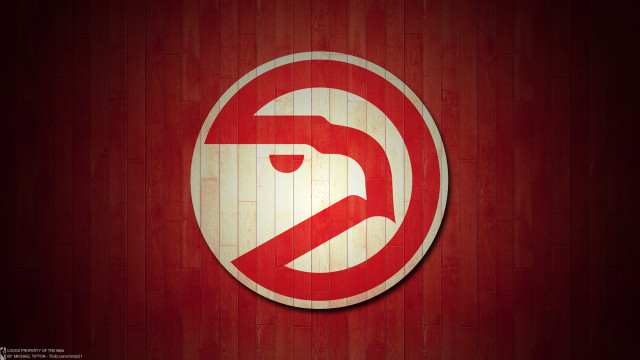 Red white circular logo wooden free wallpaper - medium preview image