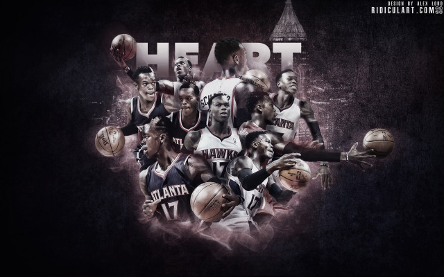 Basketball players heart dark background free wallpaper - medium preview image