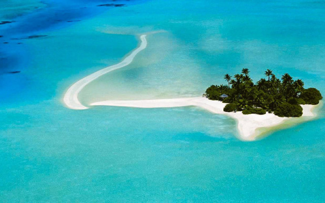 Island small island middle ocean free wallpaper - medium preview image