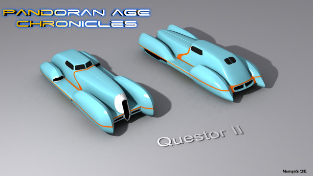 Blue car orange stripes image free wallpaper - medium preview image