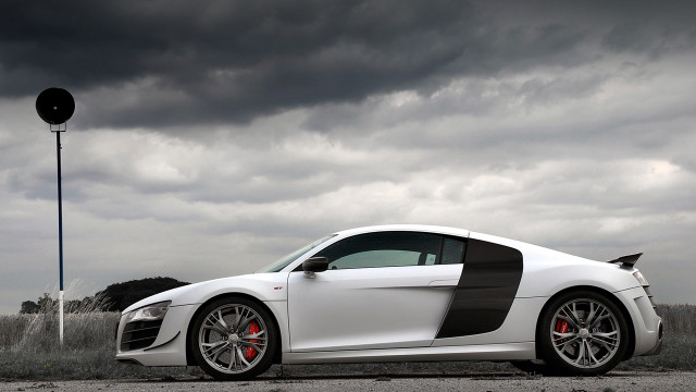 White sports car cloudy sky #22 free wallpaper - medium preview image