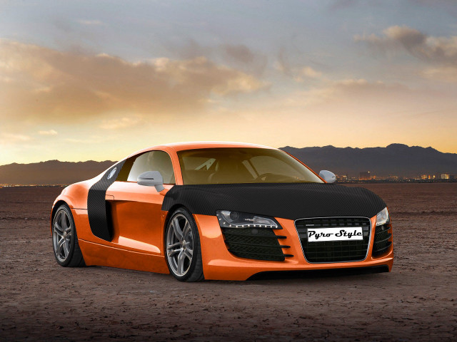 Orange black car desert mountains #2 free wallpaper - medium preview image