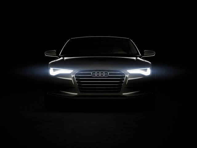 Car dark headlights glowing night #5 free wallpaper - medium preview image