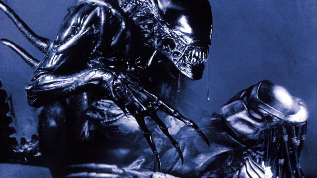Black suit alien knife fork free wallpaper - medium preview image
