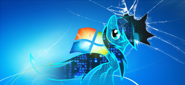Blue bird broken window cyberpunk free wallpaper - medium preview image