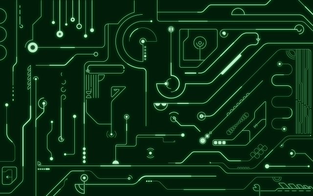 Green lines dots clock beeple free wallpaper - medium preview image