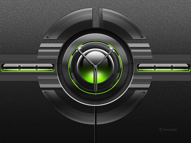 Black green wallpaper circular design free wallpaper - medium preview image