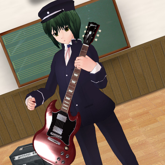 Person uniform guitar room chalkboard free wallpaper - medium preview image