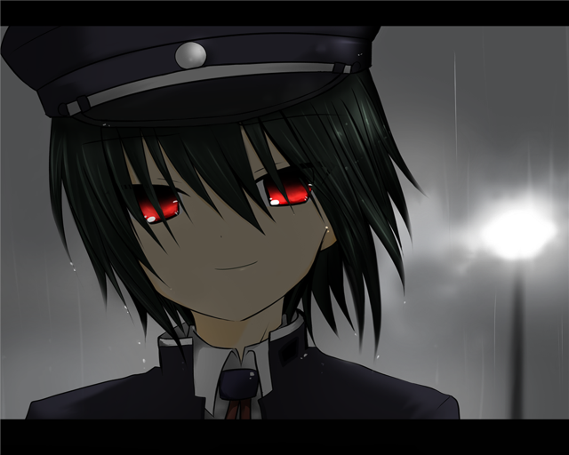 Anime character red eyes black #2 free wallpaper - medium preview image