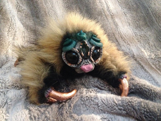 Stuffed green headed monster tongue free wallpaper - medium preview image