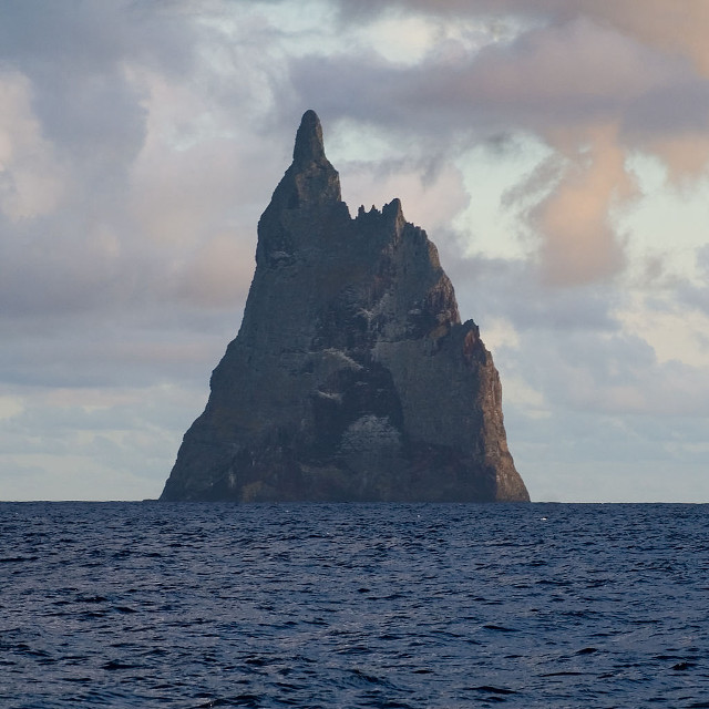 Large rock ocean cloudy sky free wallpaper - medium preview image
