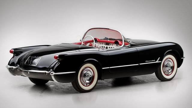 Black car red white interior free wallpaper - medium preview image