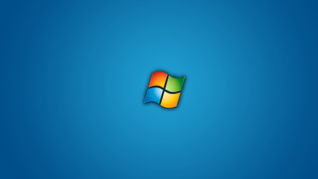 Blue background windows logo minimalist free wallpaper - medium preview image