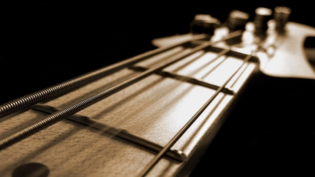 Guitar neck closeup strings knobs free wallpaper - medium preview image