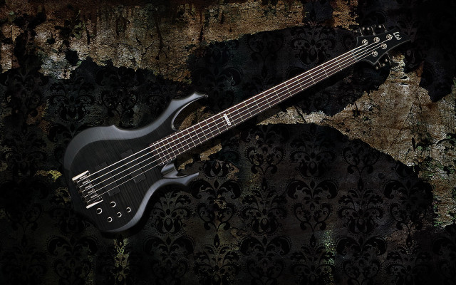 Black bass guitar wallpaper background free wallpaper - medium preview image
