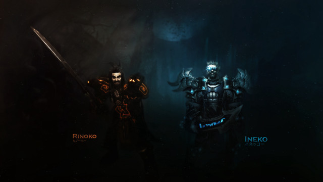 Dark skinned men neon light free wallpaper - medium preview image