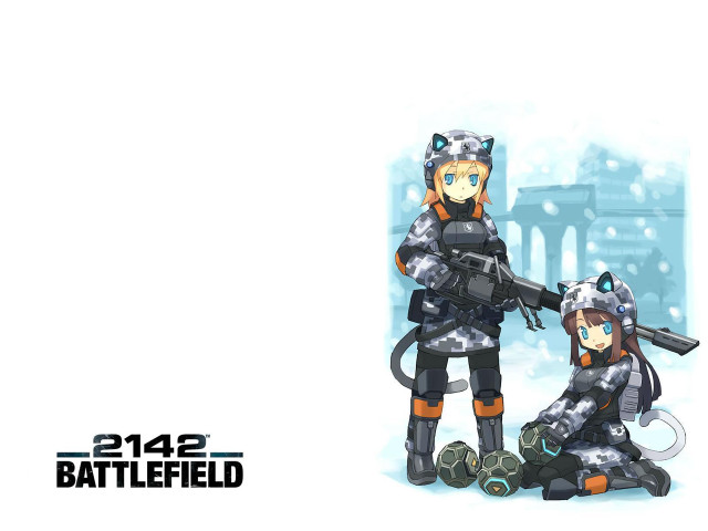 Two people armor building snow free wallpaper - medium preview image