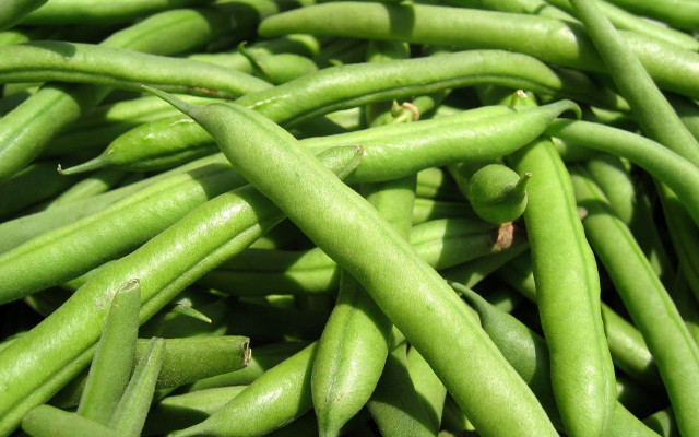Green beans pile long vegetables free wallpaper - medium preview image