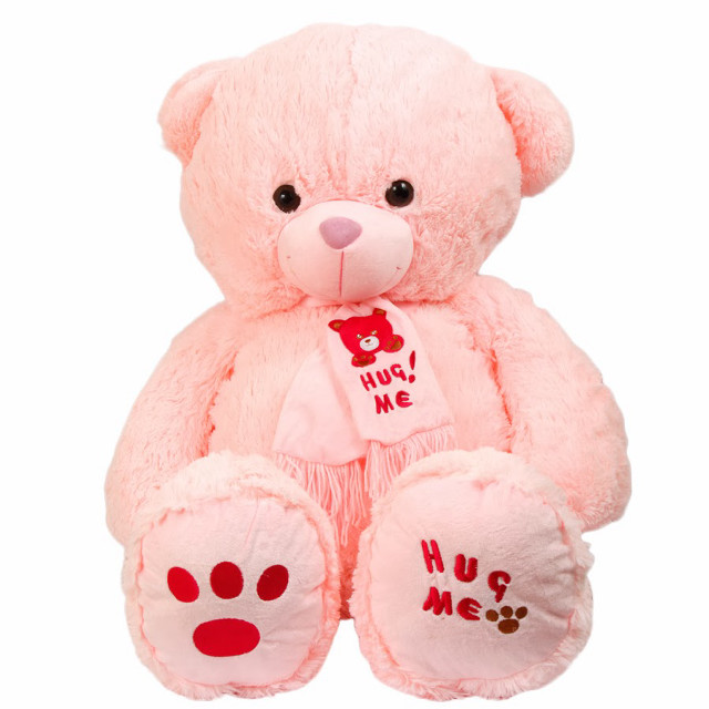 Pink teddy bear red paw #2 free wallpaper - medium preview image