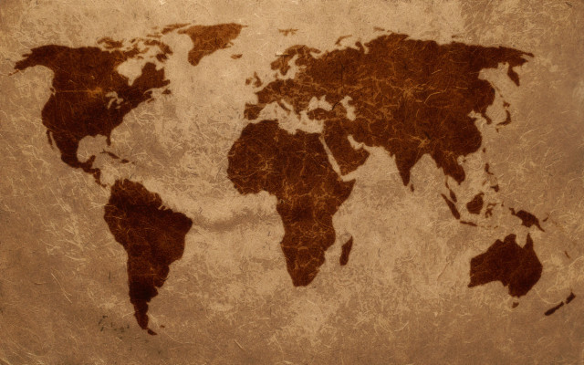 World map brown background border free wallpaper - medium preview image