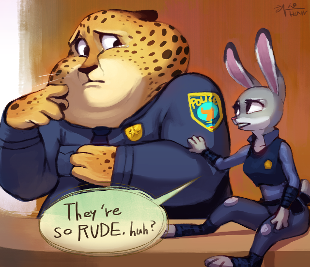 Cheetah rabbit cartoon sitting next free wallpaper - medium preview image