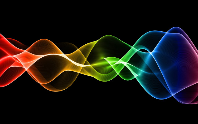 Colorful wave light black background #2 free wallpaper - medium preview image