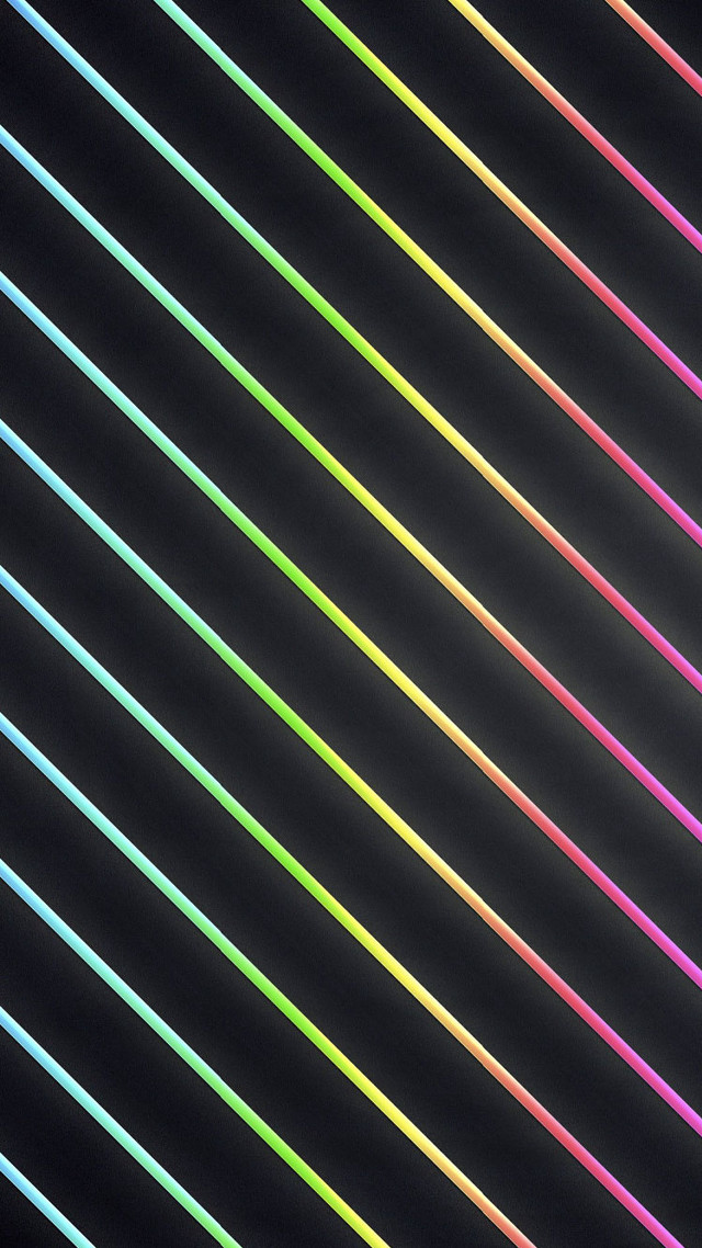Black background rainbow line pattern free wallpaper - medium preview image