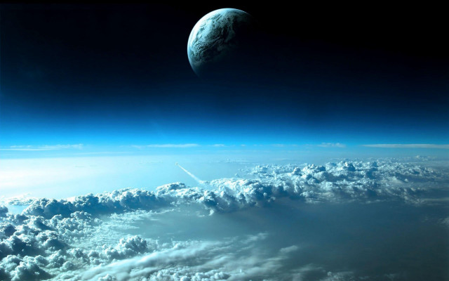 Earth aerial view clouds sky free wallpaper - medium preview image