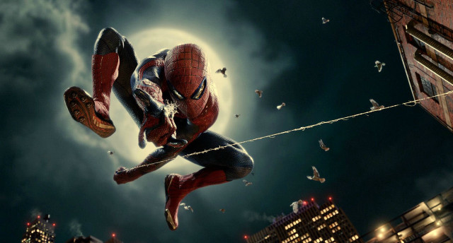 Spider man jumping air string free wallpaper - medium preview image