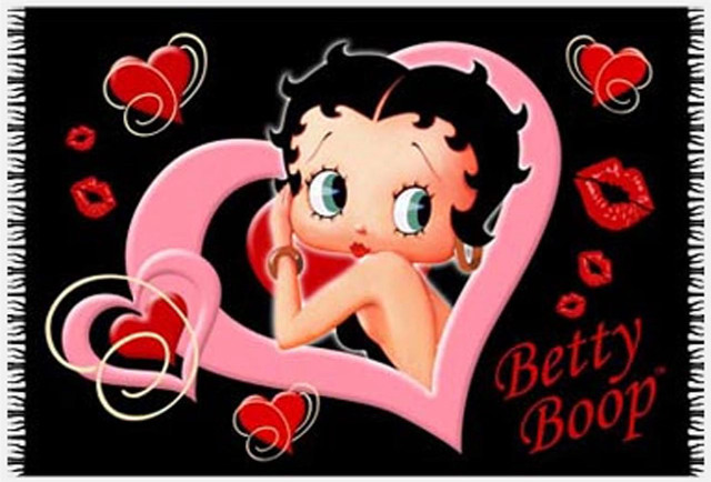 Cartoon woman heart frame bow free wallpaper - medium preview image