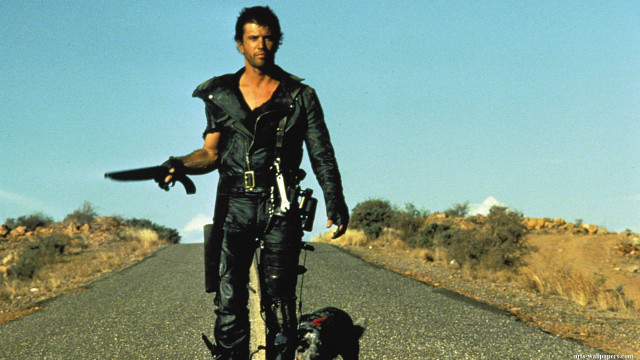 Man leathers skateboard dog side free wallpaper - medium preview image