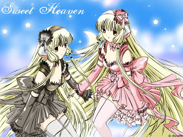 Anime girls pink dress walking free wallpaper - medium preview image