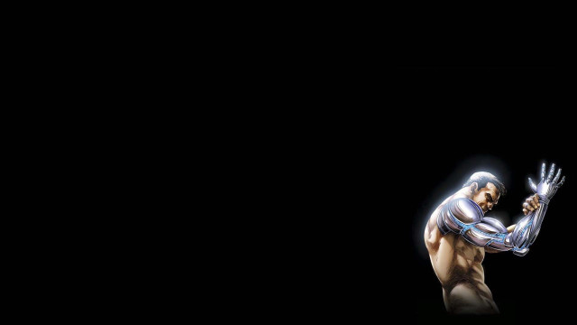 Futuristic man glowing arm dark free wallpaper - medium preview image