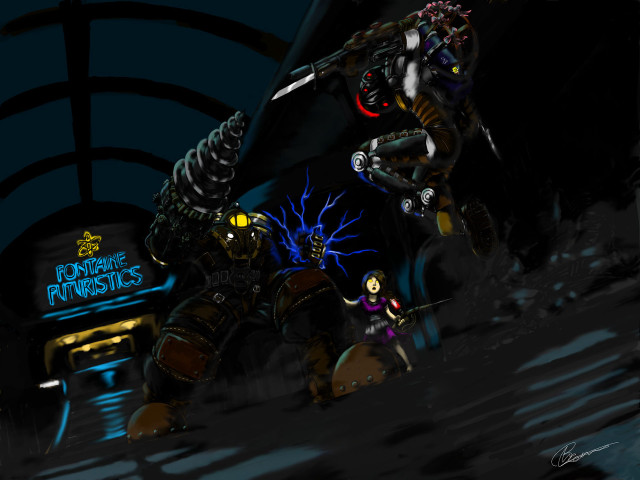 Cartoon robot large arm metal free wallpaper - medium preview image