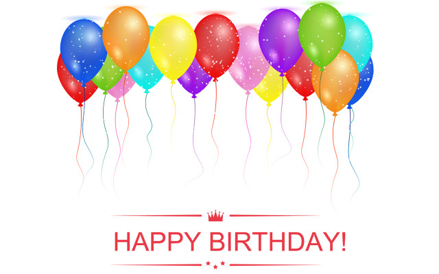 Balloons crown happy birthday red free wallpaper - medium preview image
