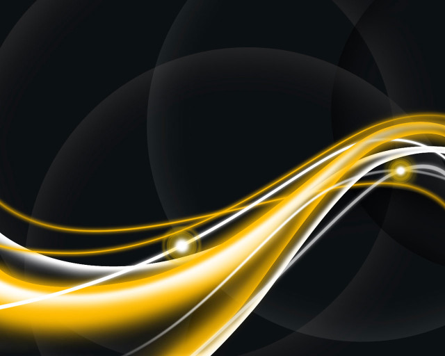 Yellow white swirl black background free wallpaper - medium preview image