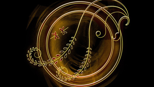 Clock light painting effect clock free wallpaper - medium preview image
